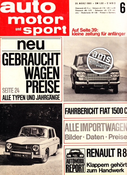 Auto Motor Sport, 20.03.1965 bis 02.04.1965