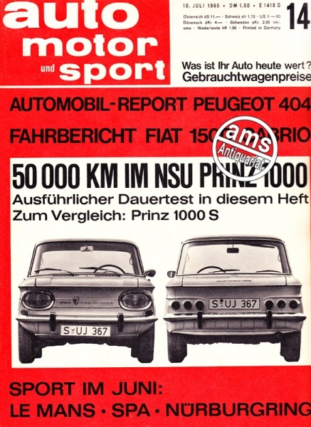 Auto Motor Sport, 10.07.1965 bis 23.07.1965