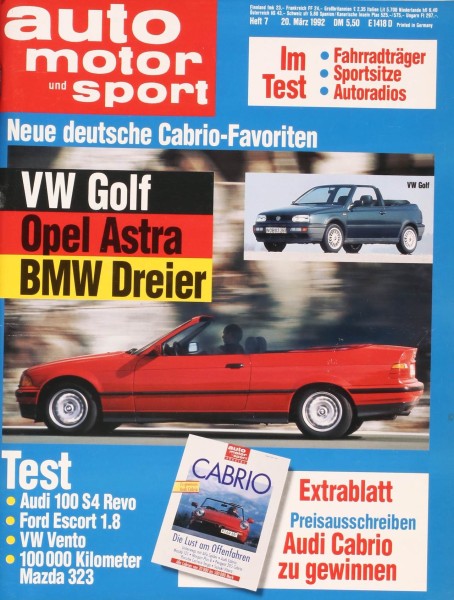 Auto Motor Sport, 20.03.1992 bis 02.04.1992