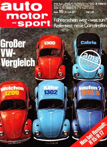 Auto Motor Sport, 31.07.1971 bis 13.08.1971