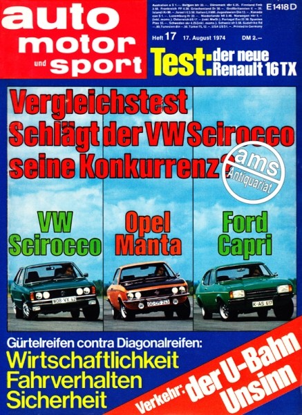 Auto Motor Sport, 17.08.1974 bis 30.08.1974