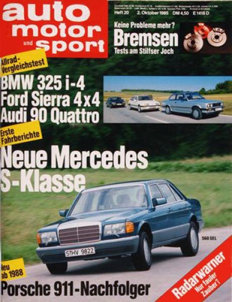 Auto Motor Sport, 02.10.1985 bis 15.10.1985
