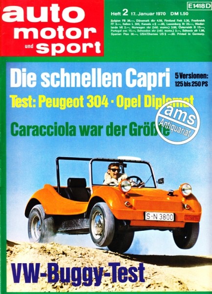 Auto Motor Sport, 17.01.1970 bis 30.01.1970