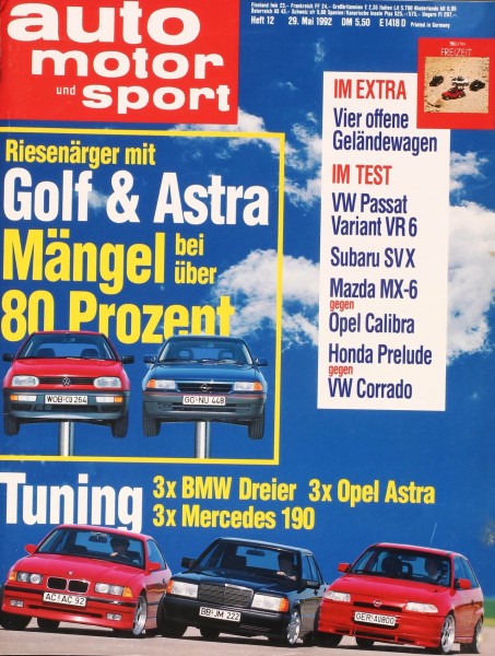 Auto Motor Sport, 29.05.1992 bis 11.06.1992