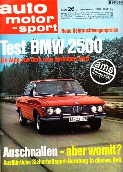 Auto Motor Sport, 21.12.1968 bis 03.01.1969