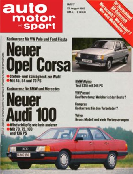 Auto Motor Sport, 25.08.1982 bis 07.09.1982