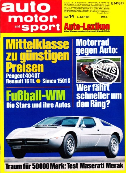 Auto Motor Sport, 06.07.1974 bis 19.07.1974