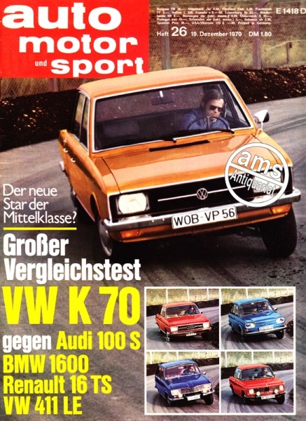 Auto Motor Sport, 19.12.1970 bis 01.01.1971
