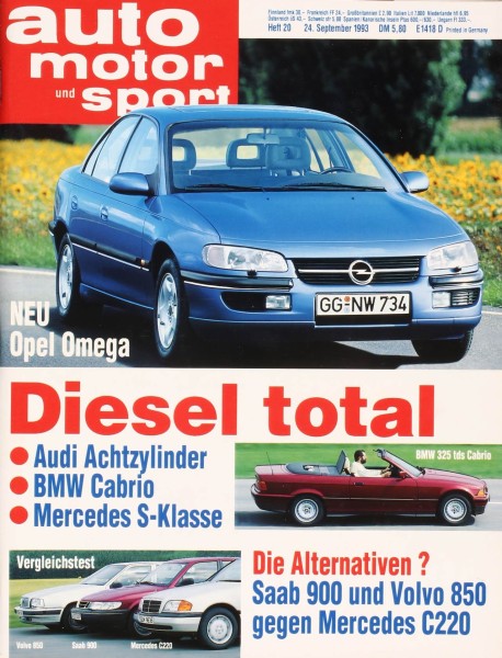 Auto Motor Sport, 24.09.1993 bis 07.10.1993