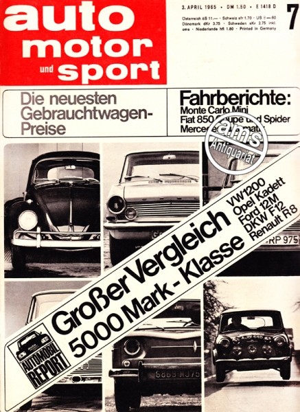 Auto Motor Sport, 03.04.1965 bis 16.04.1965