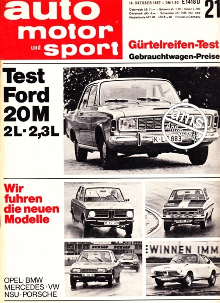 Auto Motor Sport, 14.10.1967 bis 27.10.1967