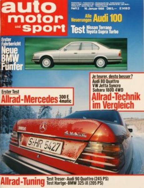 Auto Motor Sport, 16.01.1988 bis 29.01.1988