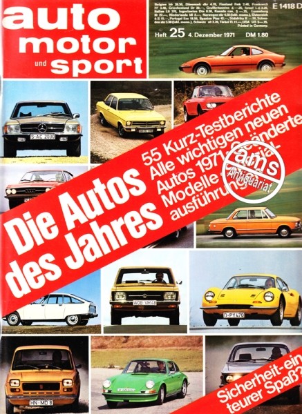 Auto Motor Sport, 04.12.1971 bis 17.12.1971