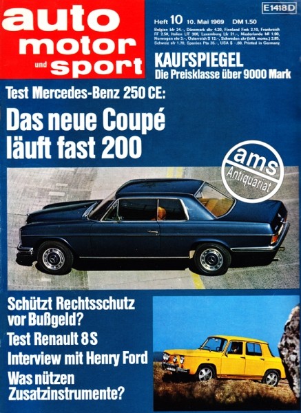 Auto Motor Sport, 10.05.1969 bis 23.05.1969