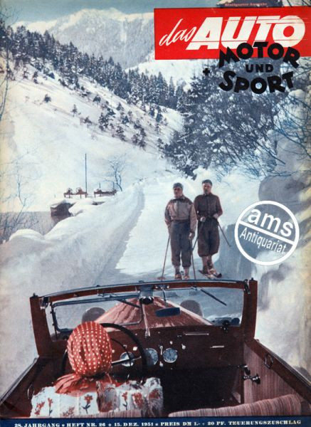 26/1951: Sportwagen-Biographien: Der herrliche BMW 328; Kritik der Form: Ford Comete von Facel; Ein bemerkenswerter Wagen; Verkehr: Freiwild Fußgänger; Motorsport: Stromlinien-Ungetüm auf sechs Rädern; Motorsport: Rennwagen Transporter; Sportspiegel; Abse