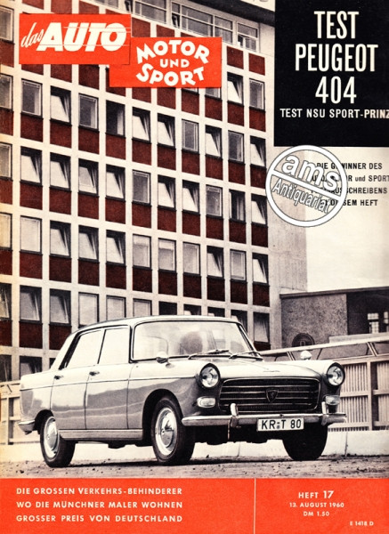 Auto Motor Sport, 13.08.1960 bis 26.08.1960