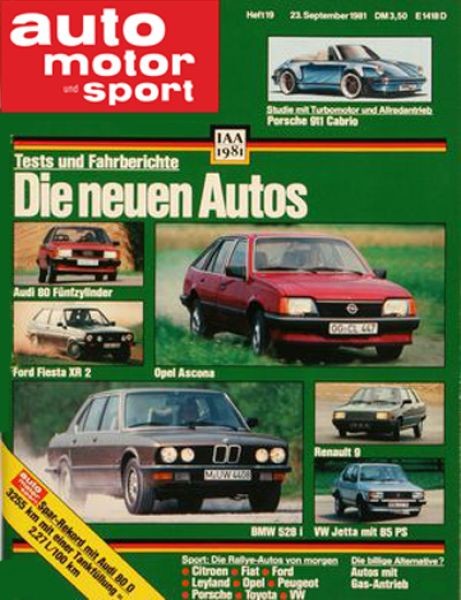 Auto Motor Sport, 23.09.1981 bis 06.10.1981