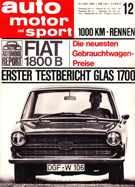 Auto Motor Sport, 12.06.1965 bis 26.06.1965