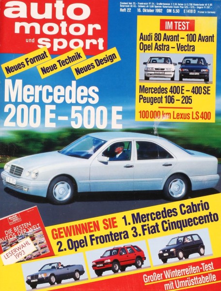 Auto Motor Sport, 16.10.1992 bis 29.10.1992