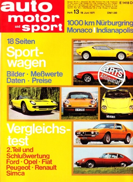Auto Motor Sport, 19.06.1971 bis 02.07.1971