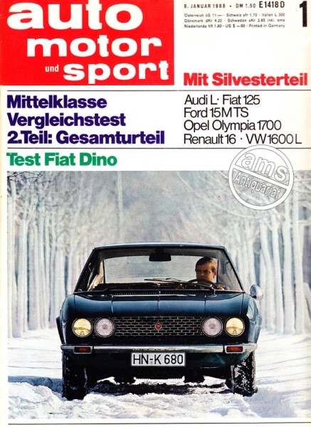 Auto Motor Sport, 06.01.1968 bis 19.01.1968