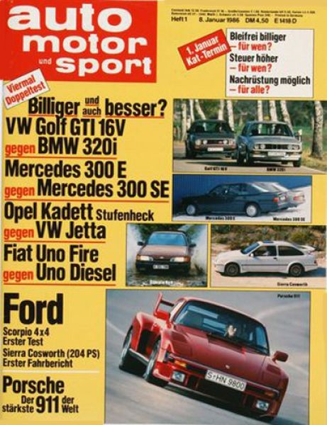 Auto Motor Sport, 08.01.1986 bis 21.01.1986