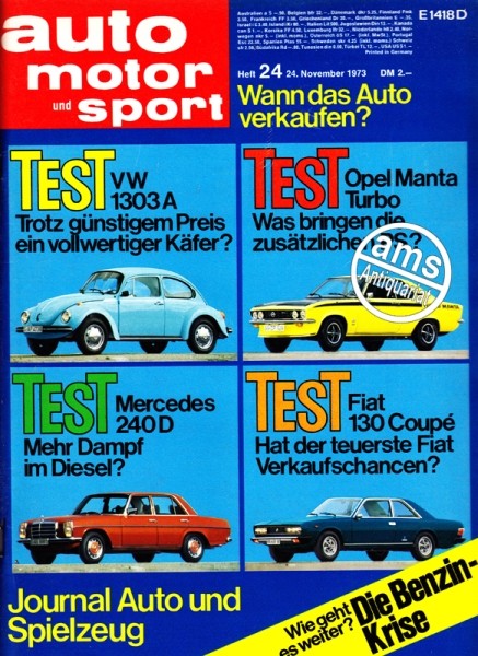 Auto Motor Sport, 24.11.1973 bis 07.12.1973