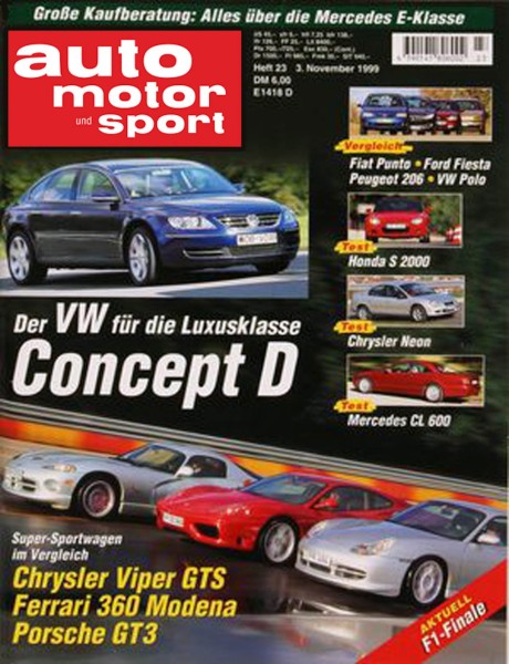Auto Motor Sport, 03.11.1999 bis 16.11.1999