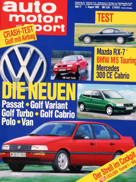 DIE NEUEN VWs: Passat, Golf Variant, Golf Turbo, Golf Cabrio, Van