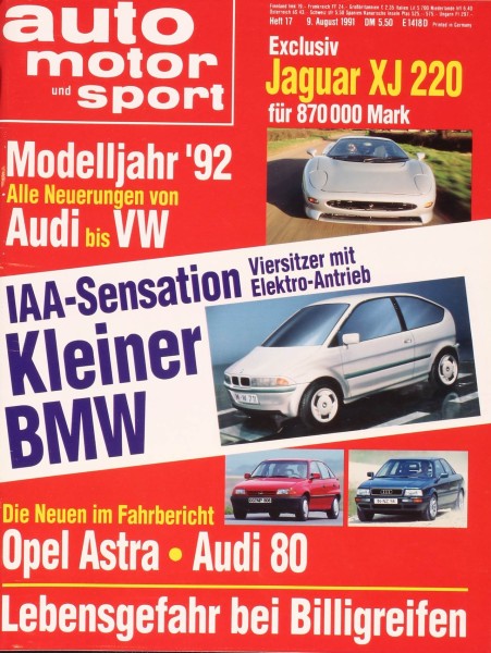 Auto Motor Sport, 09.08.1991 bis 22.08.1991