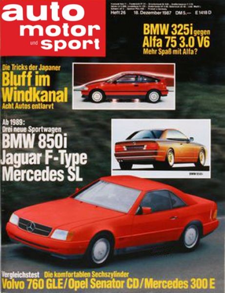 Neue Sportwagen: BMW 850i, Jaguar F-Type, Mercedes SL