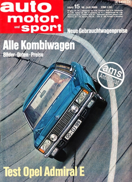 Testbericht 1969 Opel Admiral E, Neue Gebrauchtwagenpreise, Alle Kombiwagen Bilder-Daten-Preise