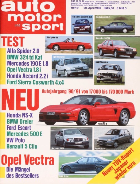 Auto Motor Sport, 20.04.1990 bis 03.05.1990