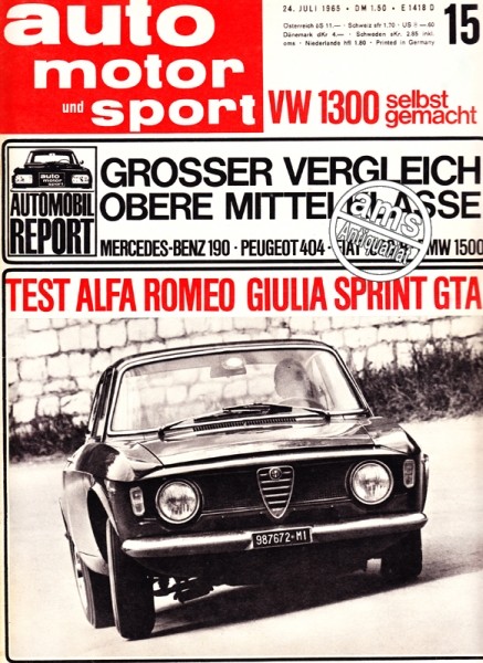 Auto Motor Sport, 24.07.1965 bis 06.08.1965