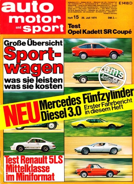 Auto Motor Sport, 20.07.1974 bis 02.08.1974