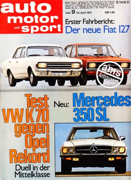 Auto Motor Sport, 24.04.1971 bis 07.05.1971