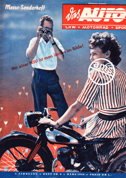 6/1950: Messe Sonderheft; Mit einer NSU ist man immer im Bilde!; Deutsche Motorräder1950; Der Kleinwagen: Ein Weltproblem; Wo bleibt unser wirklicher Volkswagen?; Sport Spiegel: Weltmeisterschaft 1950 für Rennwagen, Internationale Renntermine 1950, Meiste