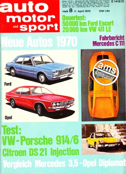 Auto Motor Sport, 11.04.1970 bis 24.04.1970