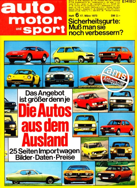 Das Angebot ist größer denn je! Die AUTOS AUS DEM AUSLAND! 25 Seiten Importwagen. BILDER -DATEN-PREISE