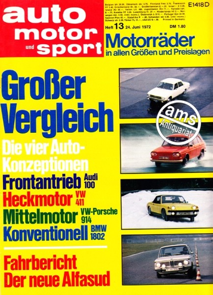 Auto Motor Sport, 24.06.1972 bis 07.07.1972