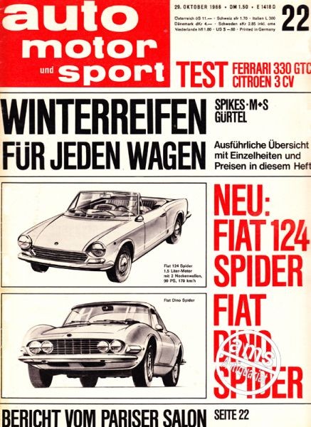 Auto Motor Sport, 29.10.1966 bis 11.11.1966