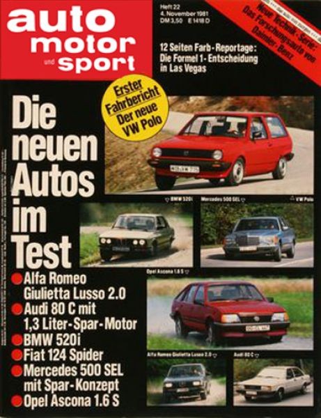 Auto Motor Sport, 04.11.1981 bis 17.11.1981