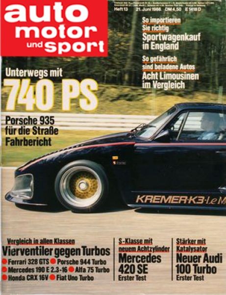 Auto Motor Sport, 21.06.1986 bis 04.07.1986