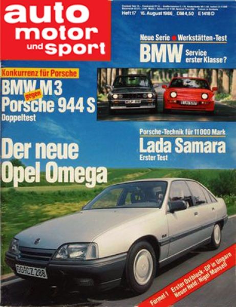Auto Motor Sport, 16.08.1986 bis 29.08.1986