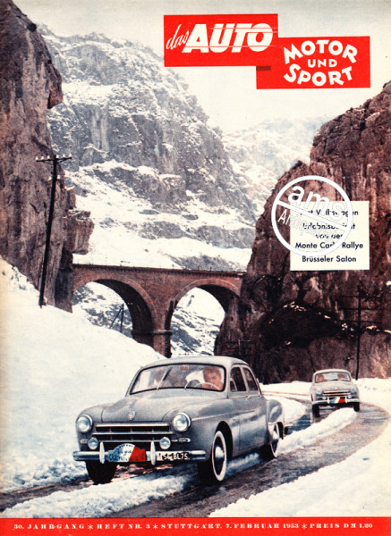 3/1953: Test: Volkswagen Exportlimousine mit Synchrongetriebe - VW Käfer; Bericht: Hat der Deutsche Kleinwagen eine Chance?; Bericht: "Wenn es bummst...."; Wird der Schilderwald abgeholzt?; Sport Spiegel; Richard von Frankenberg: Eilig nach Monte Carlo; I