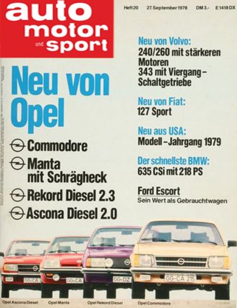 Auto Motor Sport, 27.09.1978 bis 10.10.1978