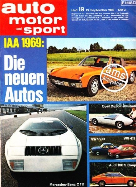 Auto Motor Sport, 13.09.1969 bis 26.09.1969