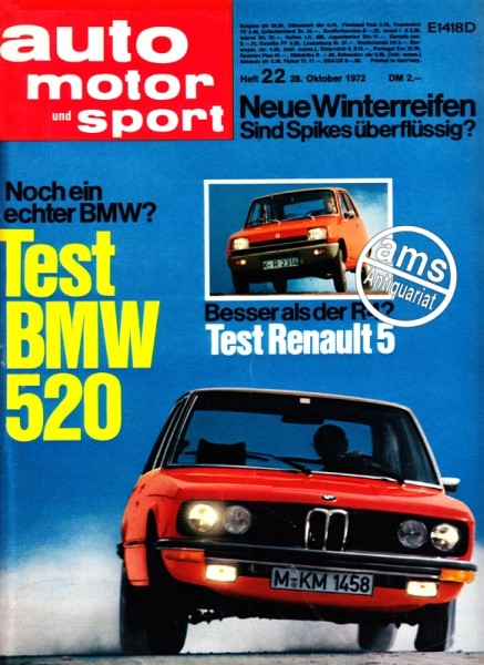 Auto Motor Sport, 28.10.1972 bis 10.11.1972