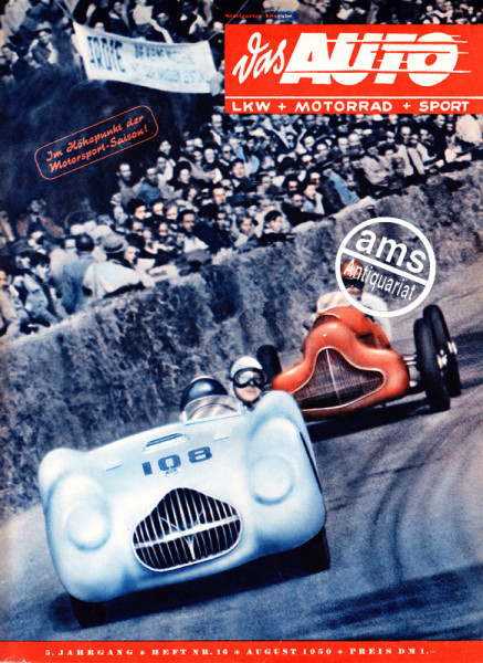Auto Zeitung 1950 vom 15. Januar 1950 bis 28. Januar 1950 – mit Echtheitszertifikat, AMS Zeitung 16/ 1950: Im Höhepunkt der Motorsport-Saison!; Lancia Aurelia; Schwabenland: Wiege der Kfz- u. Zubehörindustrie; Sunbeam Twin 500 ccm; Vier Gänge für die FOX;