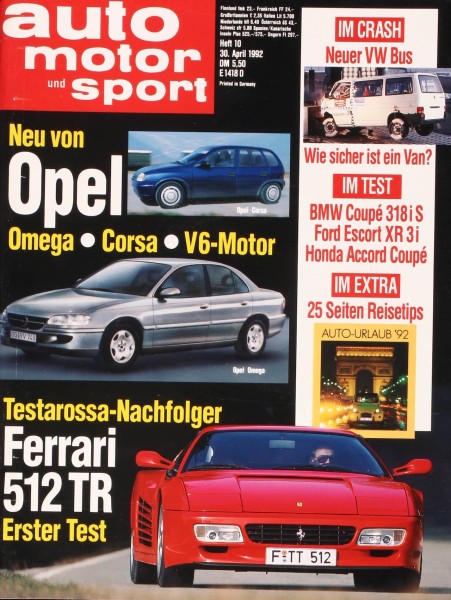 Auto Motor Sport, 30.04.1992 bis 13.05.1992